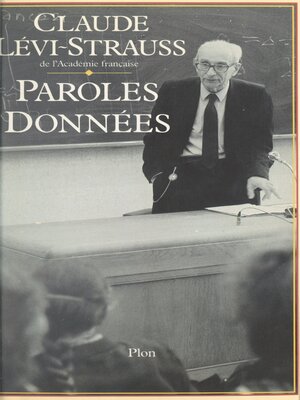 cover image of Paroles données